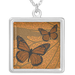 Doodled Monarch Necklace