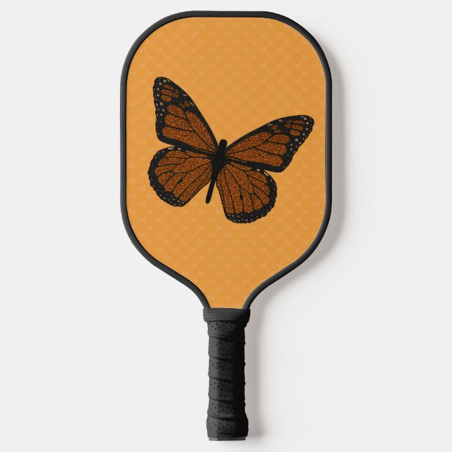 Doodled Monarch Pickleball Paddle (Front)