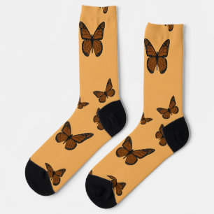 Doodled Monarch Socks