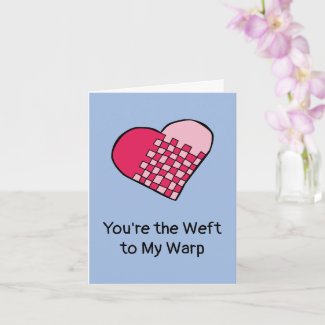 Doodled Red and Pink Woven Heart Valentine's Day