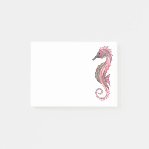 Doodled Seahorse Sticky Notes