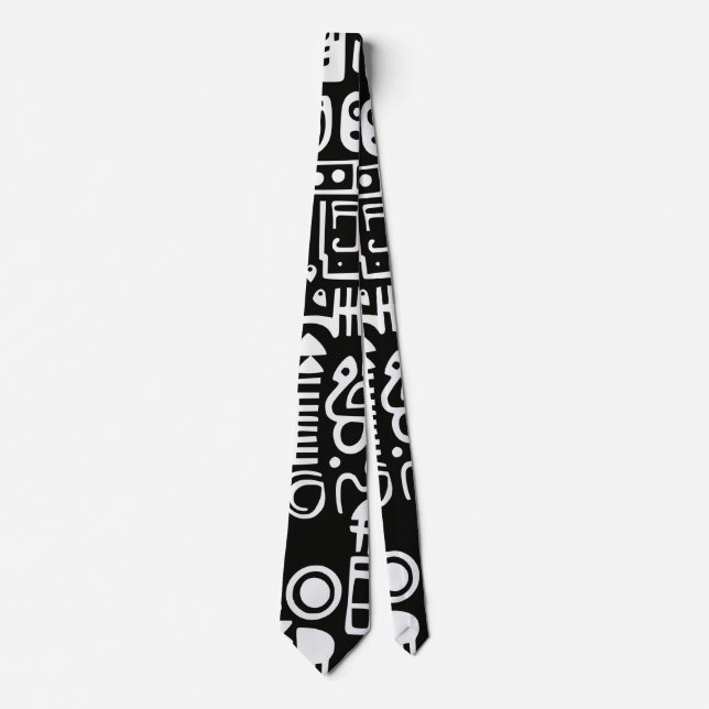 Doodles Abstract Modern Shapes Neck Tie (Front)