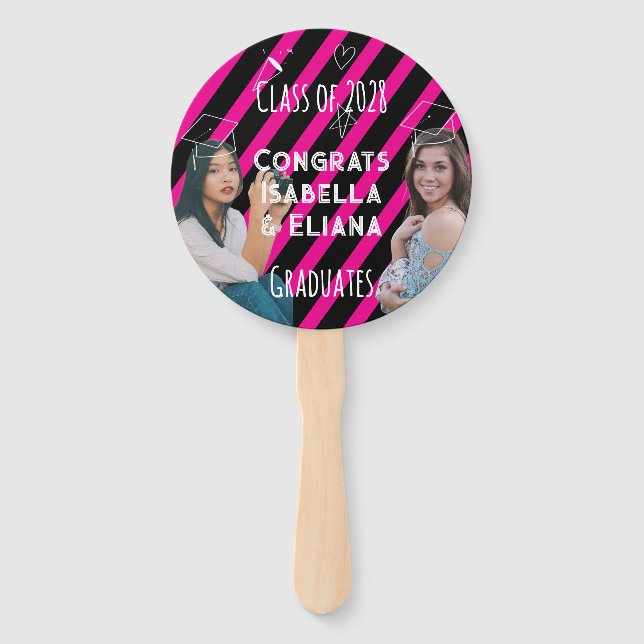 Doodles Graduation Congratulatory  Hand Fan (Front)