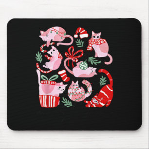 Doodles Merry Catmas Christmas Funny Cat Lover Xma Mouse Pad