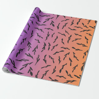 Doodles on Orange & Purple Wrapping Paper