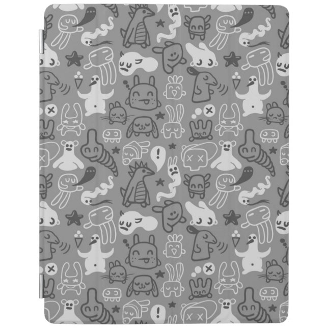 doodles pattern illustration iPad smart cover (Front)