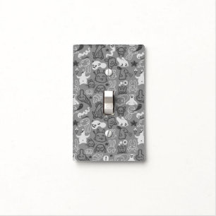 doodles pattern illustration light switch cover