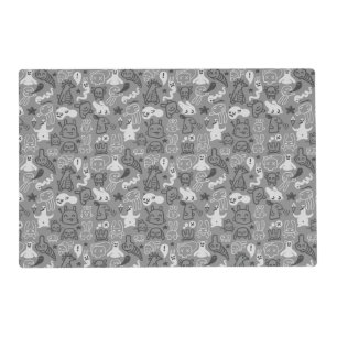 doodles pattern illustration placemat
