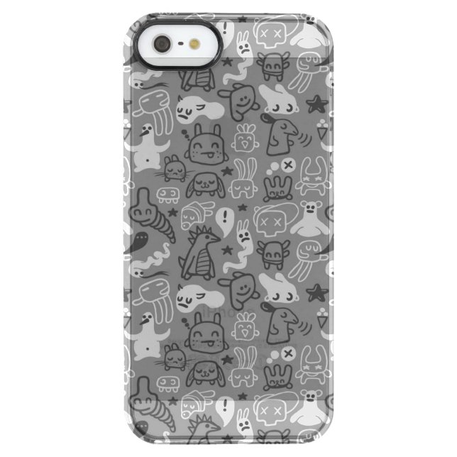 doodles pattern illustration uncommon iPhone case (Back)