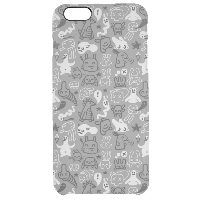 doodles pattern illustration uncommon iPhone case (Back)