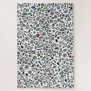 Doodles! Pops of Color! Challenging Puzzle