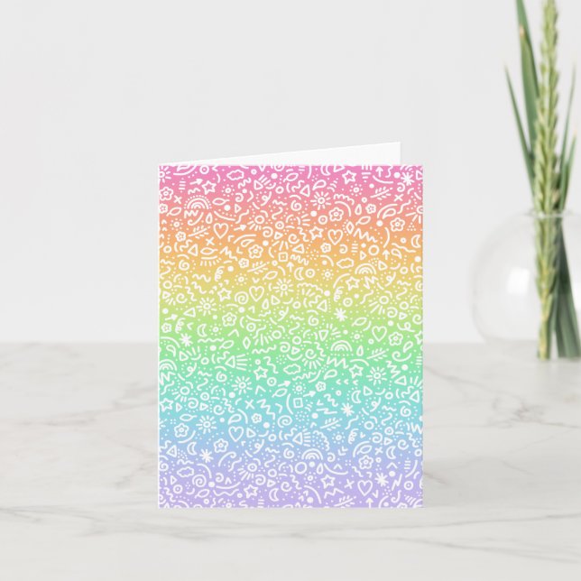 Doodles! Rainbow Folded Card (Front)