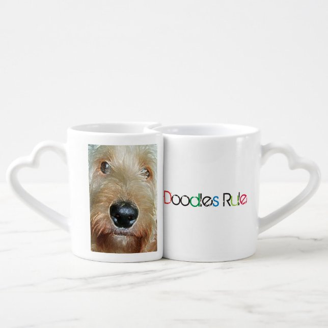 Doodles Rule Golden Doodle mug set (Back Nesting)
