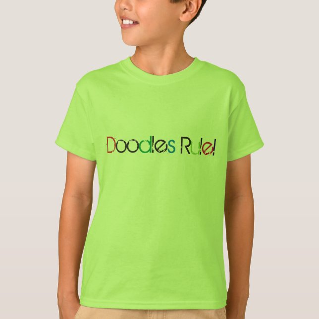Doodles Rule Kids t shirt (Front)