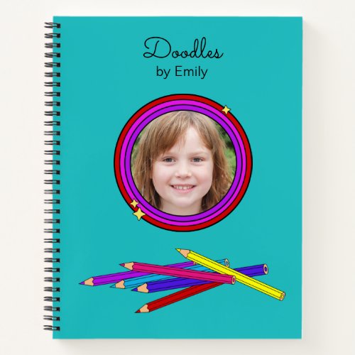 Doodles Sketchbook Personalized with Photo Notebook