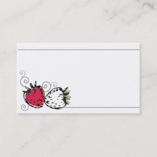 doodles strawberries fruit baking catering busines business card