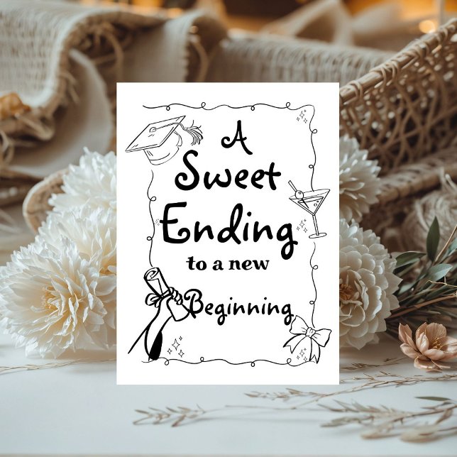 Doodles style Hand Drawn Graduation favors sign (Creator Uploaded)