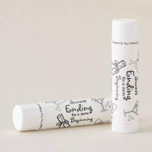 Doodles style Hand Drawn Graduation favors sign Lip Balm