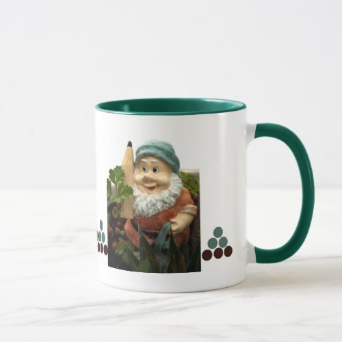 Doodlethumb the garden gnome mug