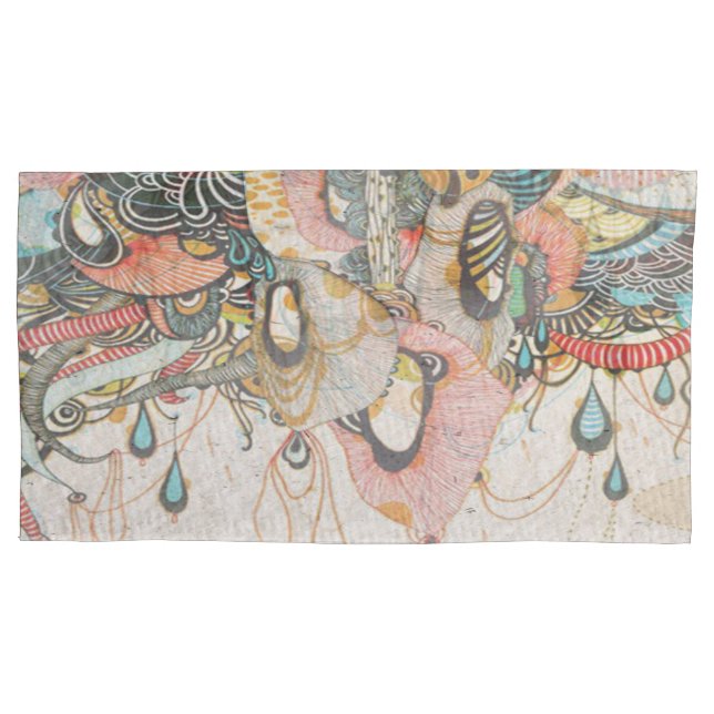 Doodling on the Language of Light Pillow Case (Front-Left)