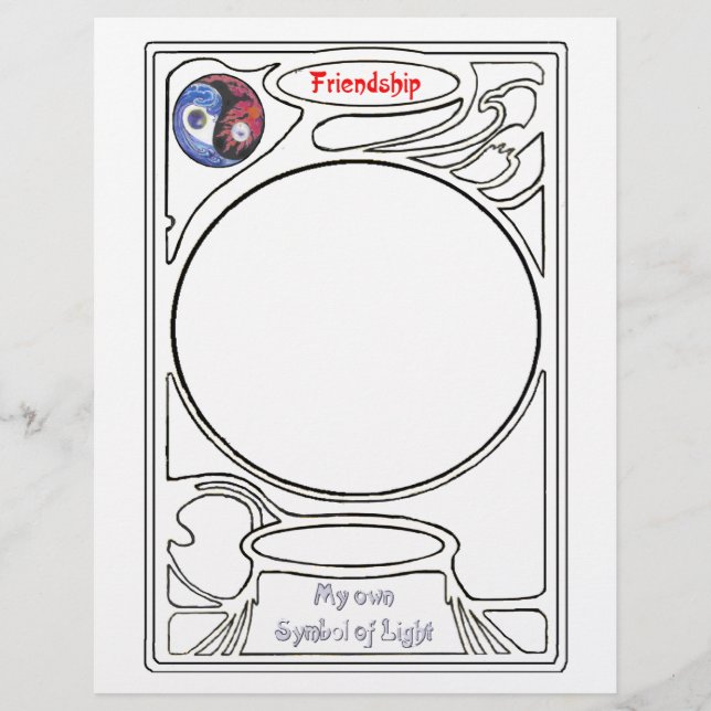 Doodling on the symbol of Friendship Flyer (Front)