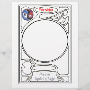 Doodling on the symbol of Friendship Letterhead