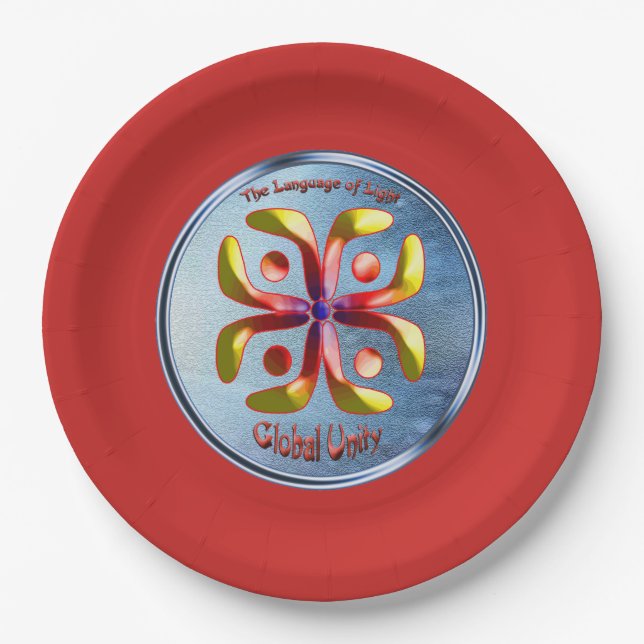 Doodling on the symbol of Global Unity Paper Plates (Front)
