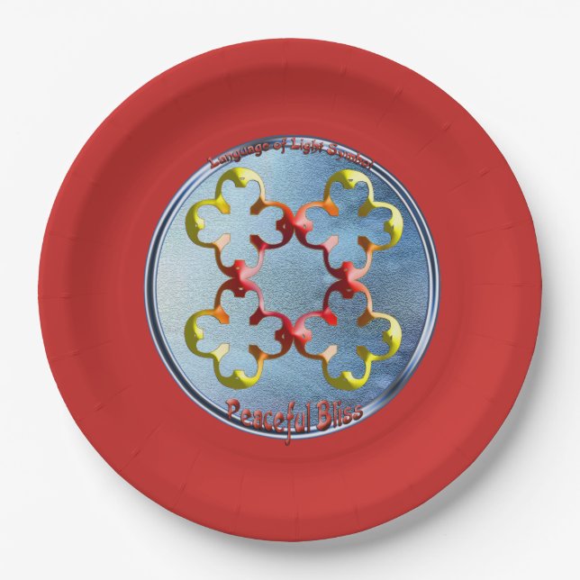 Doodling on the symbol of Peaceful Bliss Paper Plates (Front)