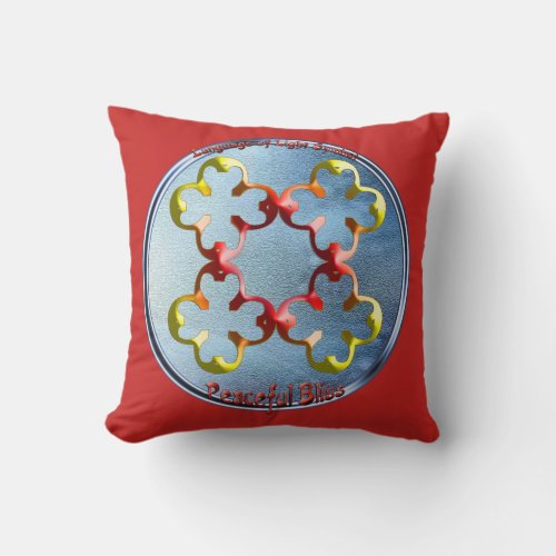 Doodling on the symbol of Peaceful Bliss Throw Pillow