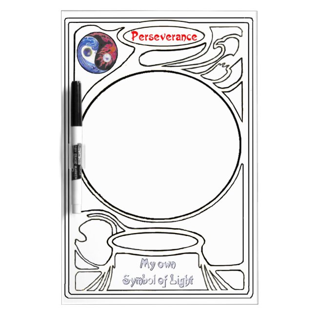 Doodling on the symbol of Perseverance Dry Erase Board (Front)