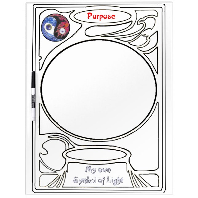 Doodling on the symbol of Purpose Dry Erase Board (Front)