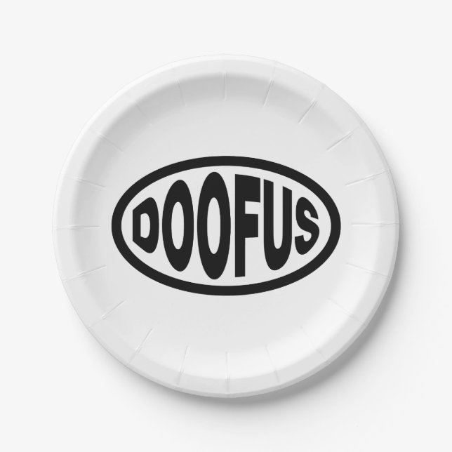 DOOFUS PAPER PLATES (Front)