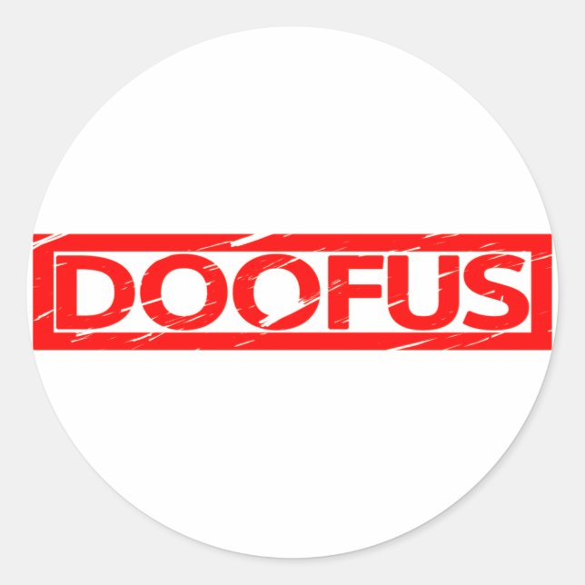 Doofus Stamp Classic Round Sticker (Front)