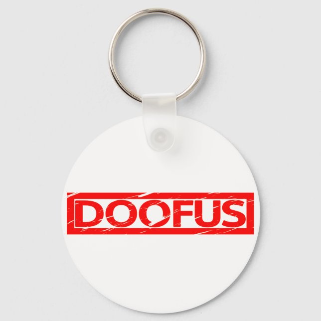 Doofus Stamp Keychain (Front)