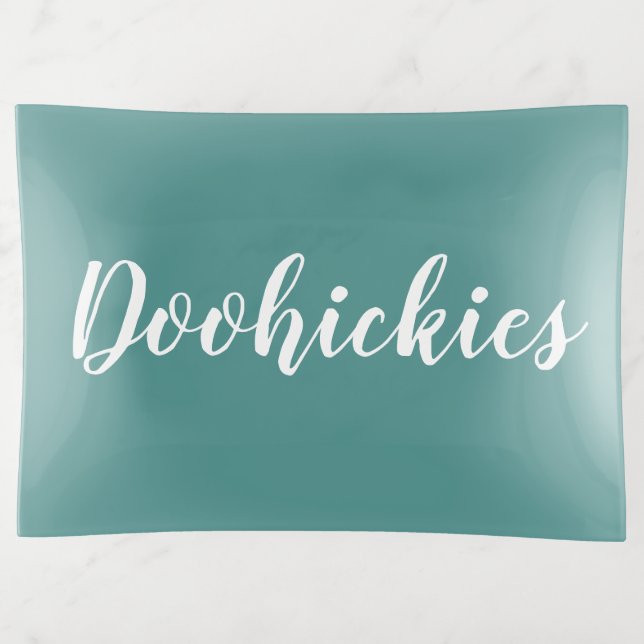 Doohickies Dark Jade Trinket Tray (Front)