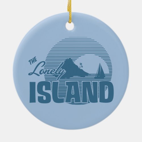 Dookie Island _ Blue Ceramic Ornament