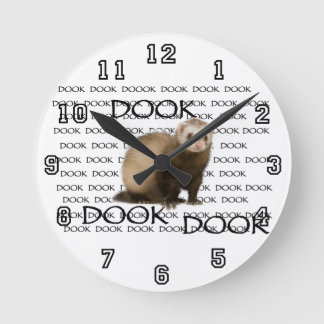 dooking ferret round clock