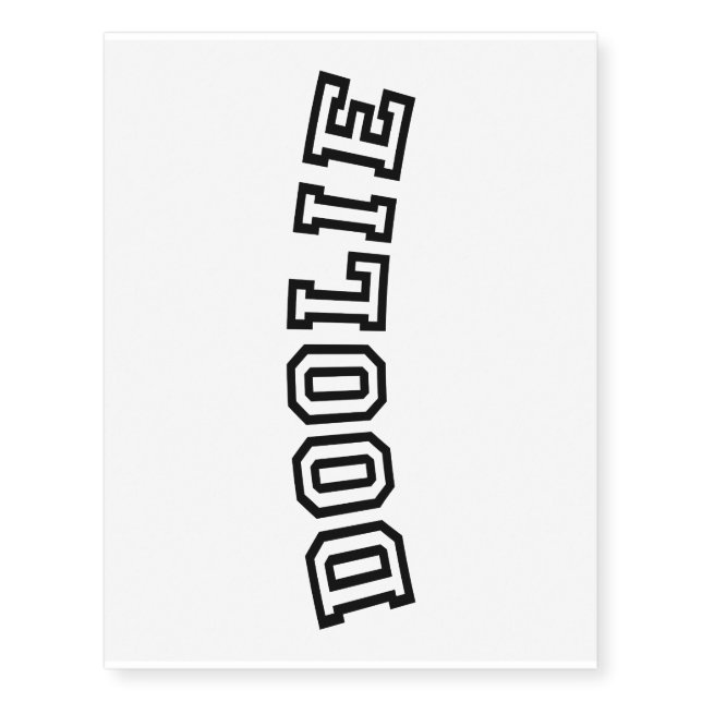 DOOLIE TEMPORARY TATTOOS (Front)