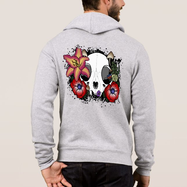Doom and Bloom Cat Skull Hoodie (Back)