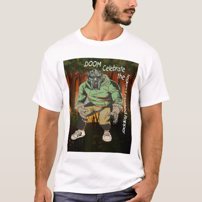DOOM Celebrate the legend Masked Rapper T-Shirt (Front)