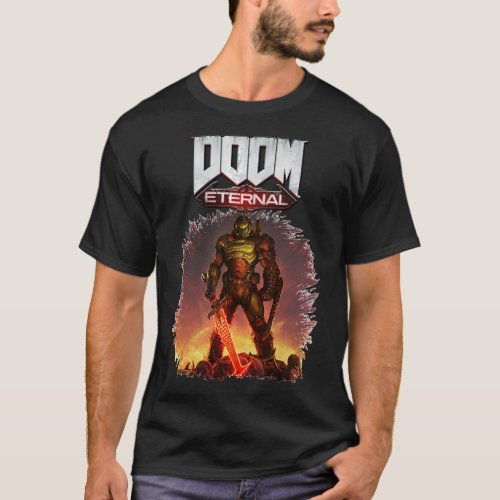 Doom Eternal Shooting Game Developed By Software V T_Shirt