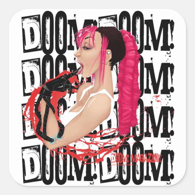 DOOM! Magazine "Z" Black Sticker (Front)