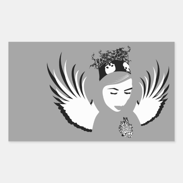 doomed devotion : lost angel rectangular sticker (Front)