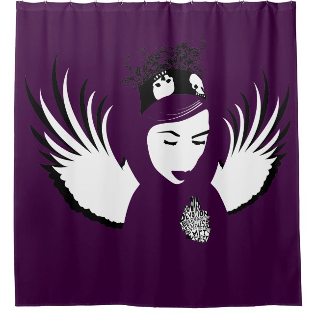 doomed devotion shower curtain (Front)