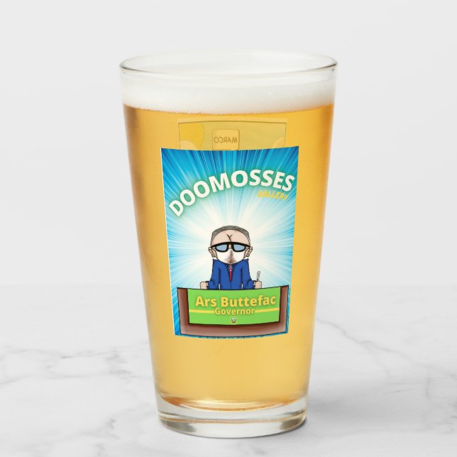 Doomosses Gallery beer glass (Back Filled)