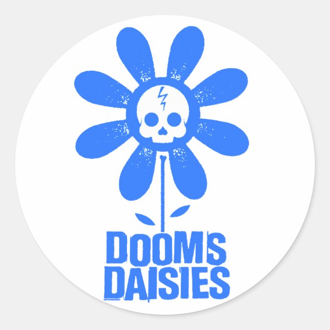 Dooms Daisies Classic Round Sticker (Front)