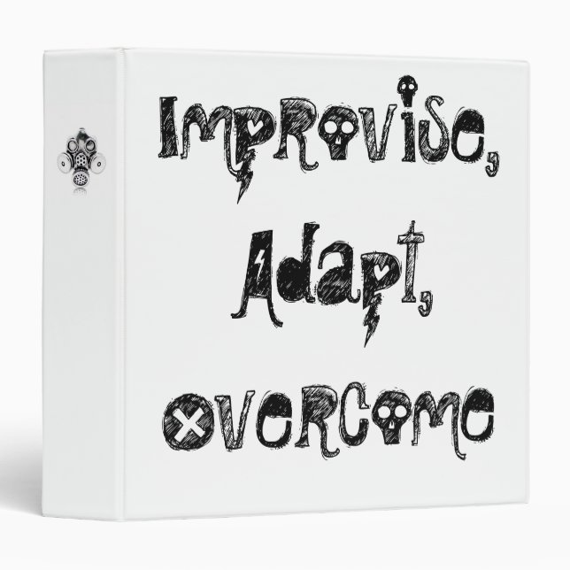 Doomsday Binder, Prepping, Prepper Notebook 3 Ring Binder (Front/Spine)