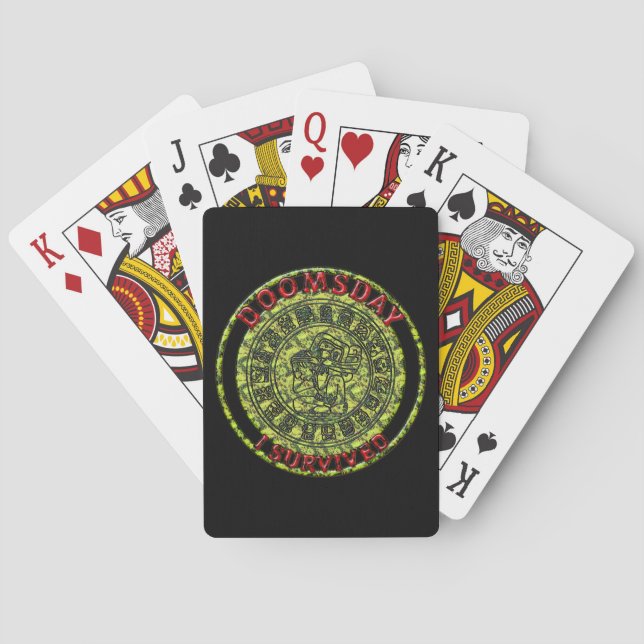 Doomsday - I survived | Maya Prophecy Poker Cards (Back)