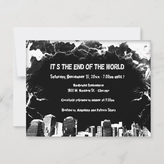 Doomsday Party Specialty Invitation (Front)