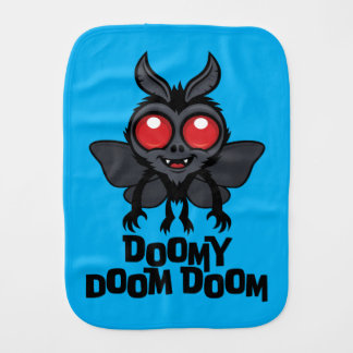 Doomy Doom Doom Cute Mothman Cryptid Baby Burp Cloth